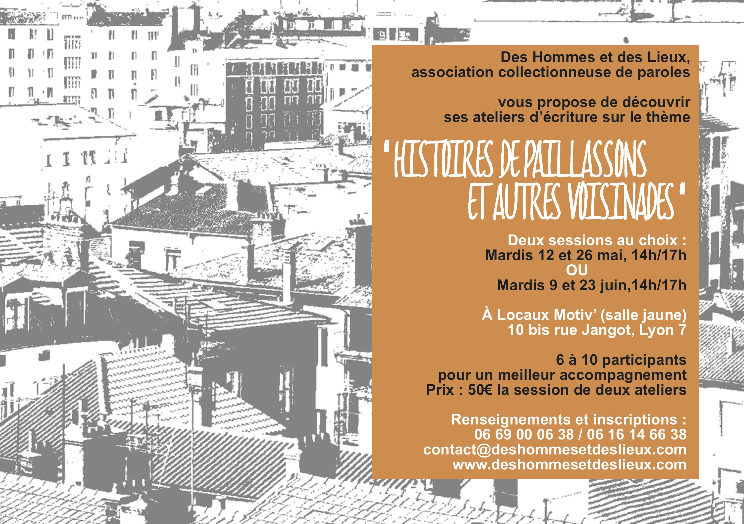 2ème session des ateliers d'écriture "Histoires de paillassons et autres voisinades" par Des Hommes et des Lieux