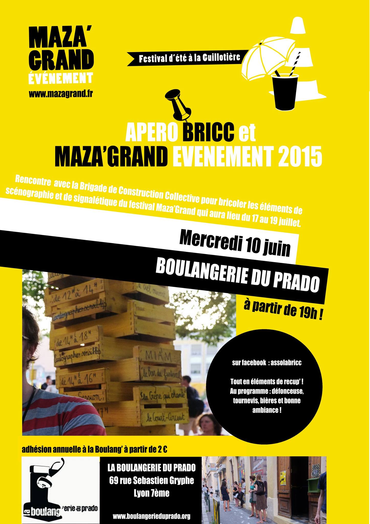 Maza'Grand Evènement : mazapéro bricolage & signalétique de récup' avec la BriCC !