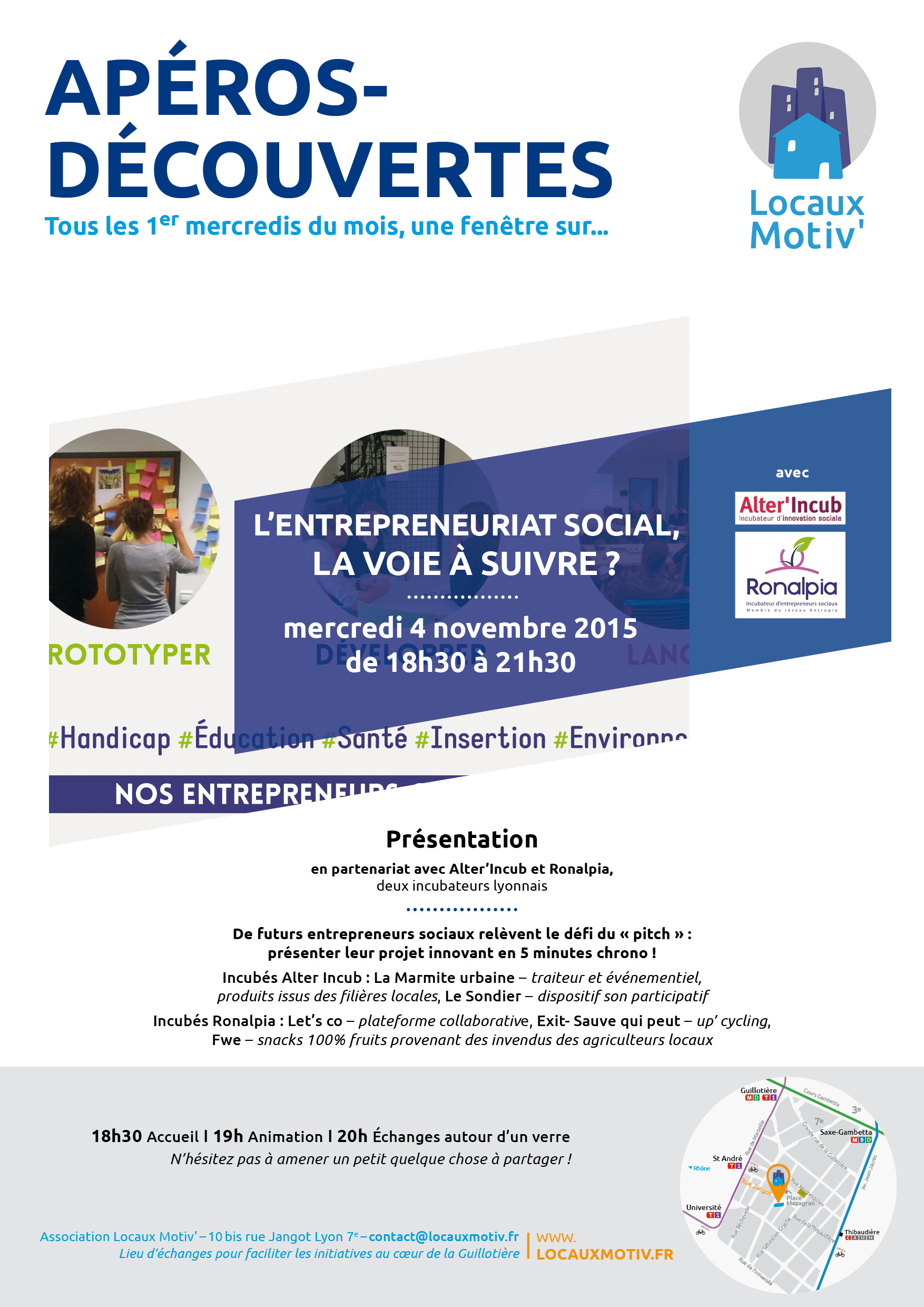 Apéro-découverte : entrepreneur et socialement responsable, la voie à suivre ?