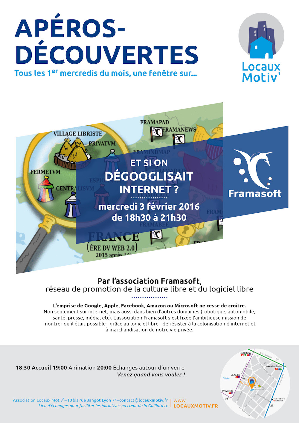 Apéro-découverte : et si on dégooglisait internet ? Avec Framasoft