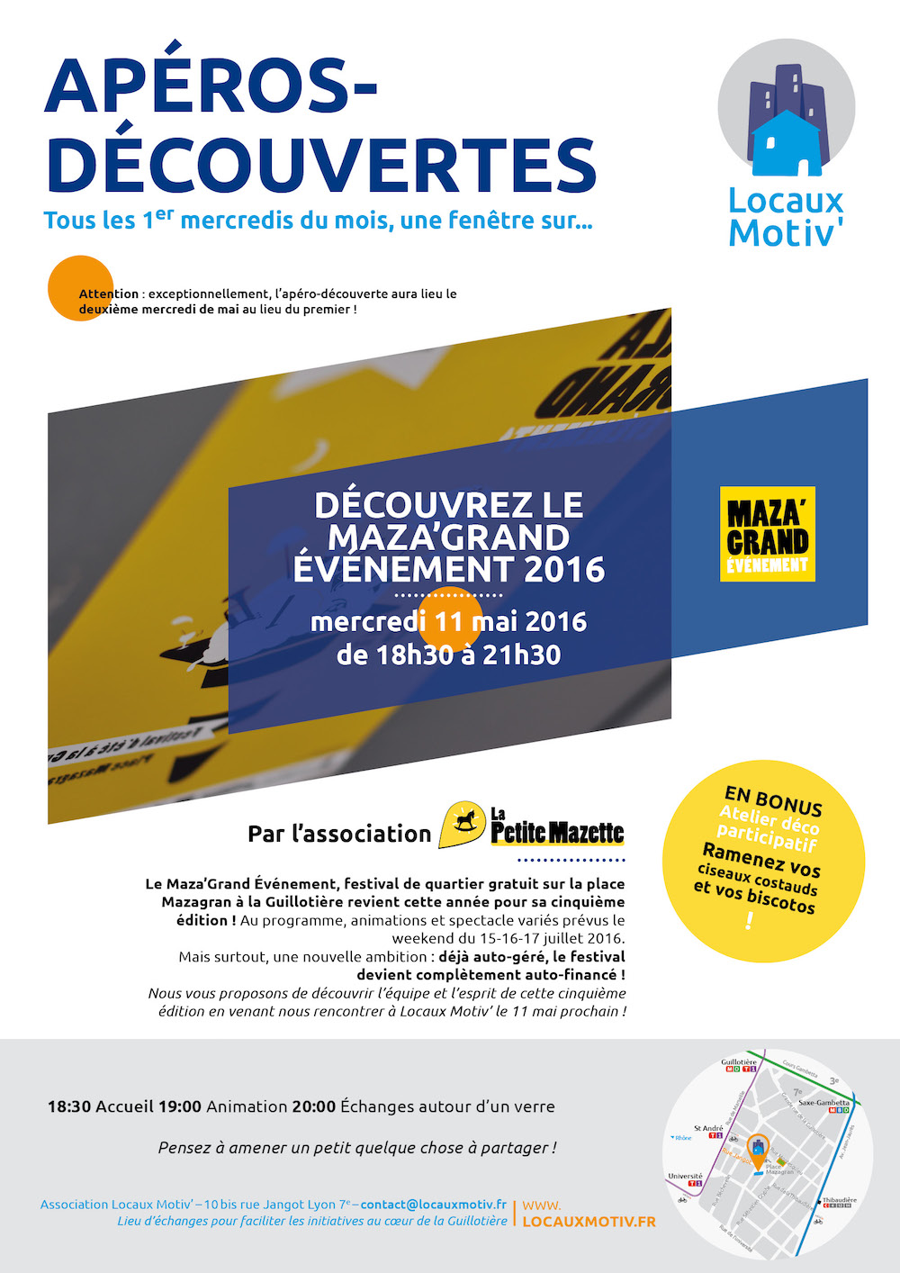 Apéro-découverte spécial Maza'Grand Événement 2016