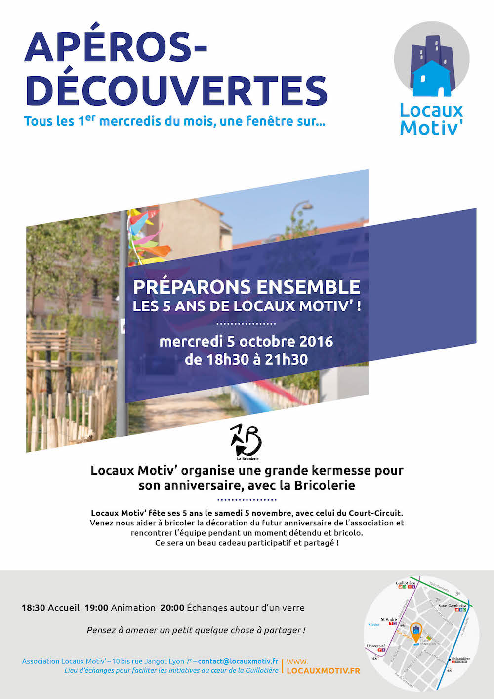 Apéro-découverte spécial préparation des 5 ans de Locaux Motiv’ !
