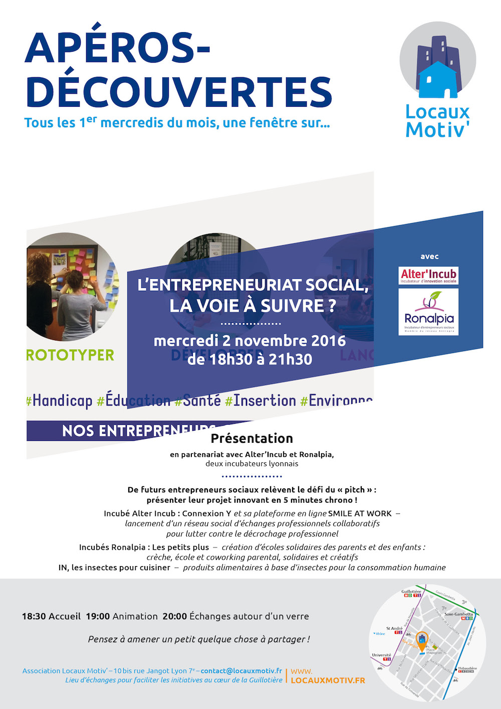 Apéro-découverte - 2 novembre 2016 // L’entrepreneuriat social : la voie à suivre ?