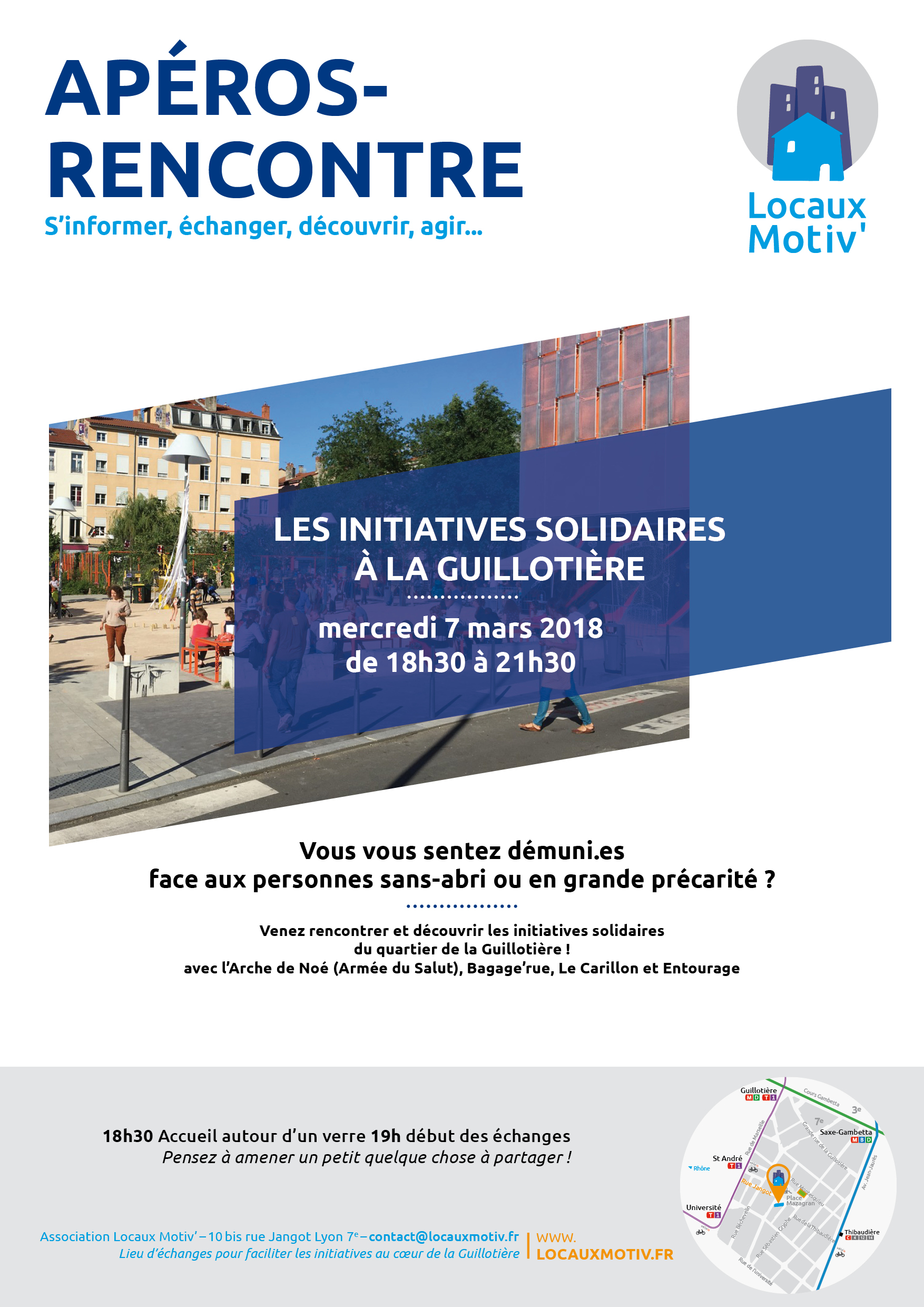 Atelier-Rencontres "Les initiatives solidaires à la Guillotière" - le 7 mars 2018